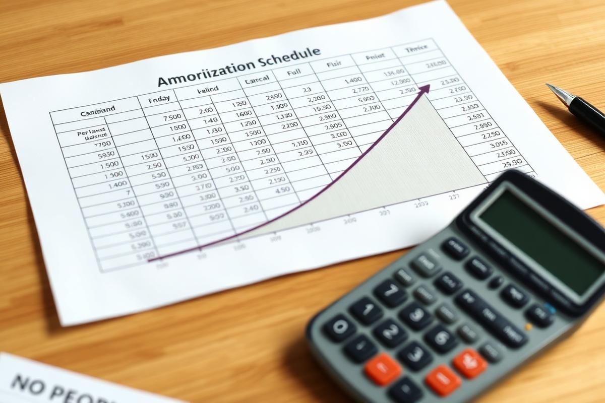 Nedbetalingsplan for firmalån – amortiseringstabell med graf og kalkulator for lånenedbetaling